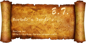 Borbás Teréz névjegykártya
