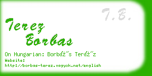 terez borbas business card